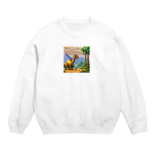 ドット絵マイアサウラ Crew Neck Sweatshirt