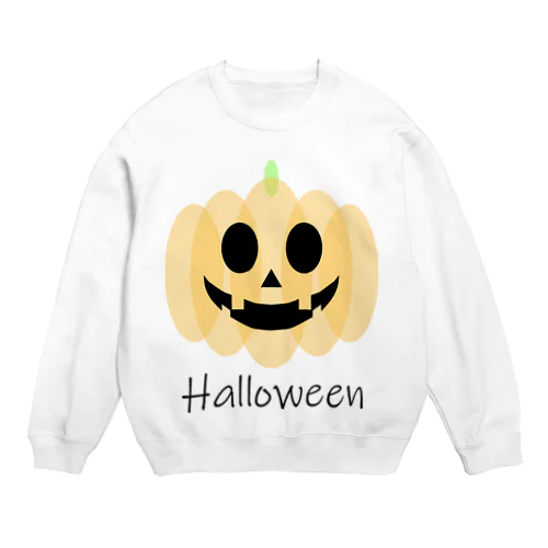 ハロウィンかぼちゃ Crew Neck Sweatshirt