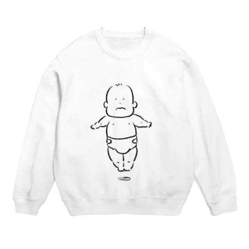 浮遊する赤ちゃん（3ヶ月） Crew Neck Sweatshirt