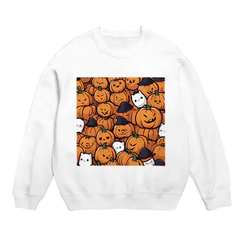 ハロウィン　かぼちゃグッズ Crew Neck Sweatshirt