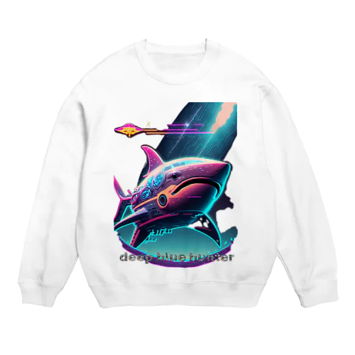 サメ型宇宙船の奇想天外 Crew Neck Sweatshirt