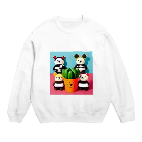 ぱんくま Crew Neck Sweatshirt