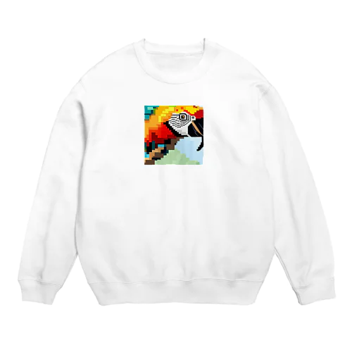 ドット絵のオウム Crew Neck Sweatshirt