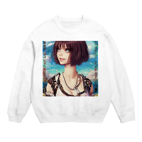 希望に満ちた娘 Crew Neck Sweatshirt