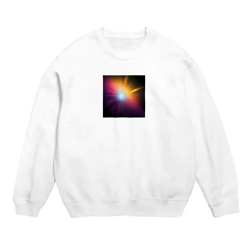 宇宙に漂う青白い光 Crew Neck Sweatshirt