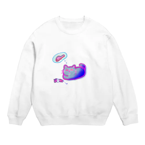 肉より魚派 Crew Neck Sweatshirt