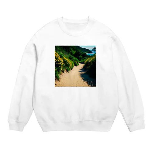 綺麗な道、海の楽園へグッズ Crew Neck Sweatshirt