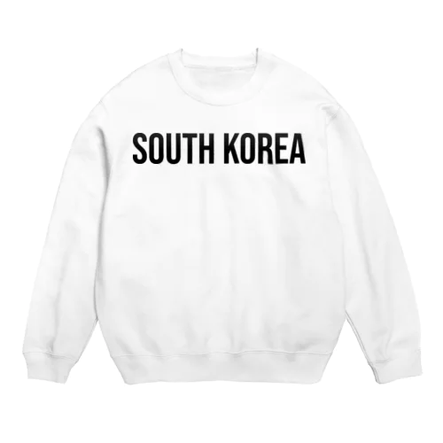 大韓民国 ロゴブラック Crew Neck Sweatshirt