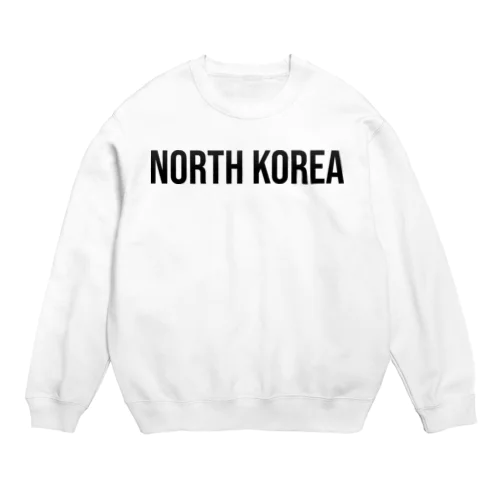 北朝鮮 ロゴブラック Crew Neck Sweatshirt