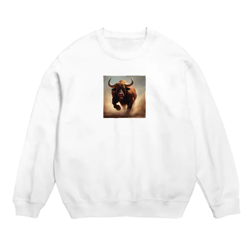 猛牛グッズ Crew Neck Sweatshirt