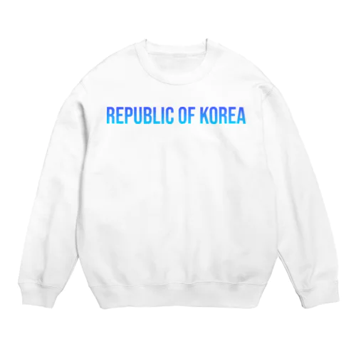 韓国 ロゴブルー Crew Neck Sweatshirt