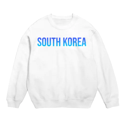 大韓民国 ロゴブルー Crew Neck Sweatshirt