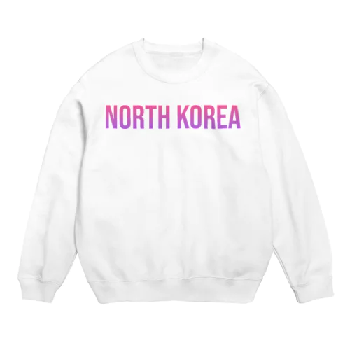 北朝鮮 ロゴピンク Crew Neck Sweatshirt