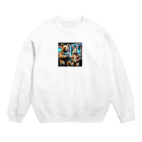 LOVEなくまうさぎ Crew Neck Sweatshirt