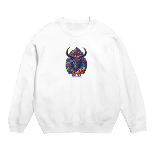 【BLUE NORTH】ボルダーデザイン/鬼ヶ島 Crew Neck Sweatshirt