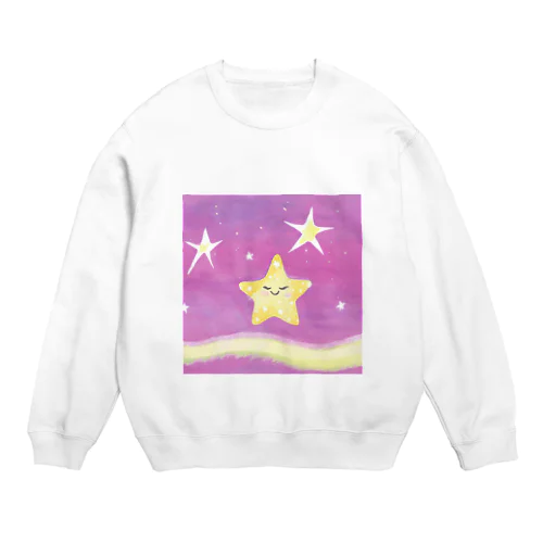 幸せを与えるキラキラ星 Crew Neck Sweatshirt