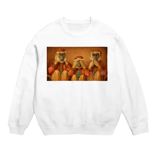 見ざる・聞かざる・言わざる　See no evil, hear no evil, speak no evil Crew Neck Sweatshirt