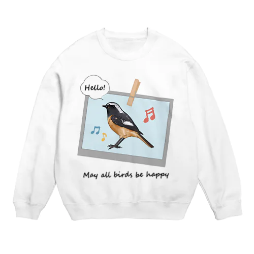 ジョウビタキくん Crew Neck Sweatshirt