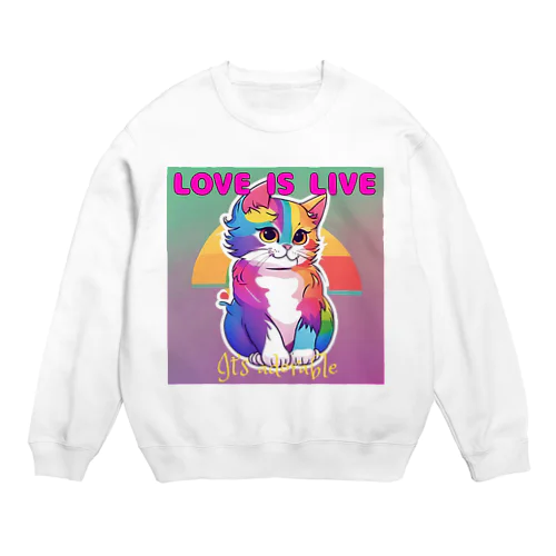An LGBTQ cat Crew Neck Sweatshirt