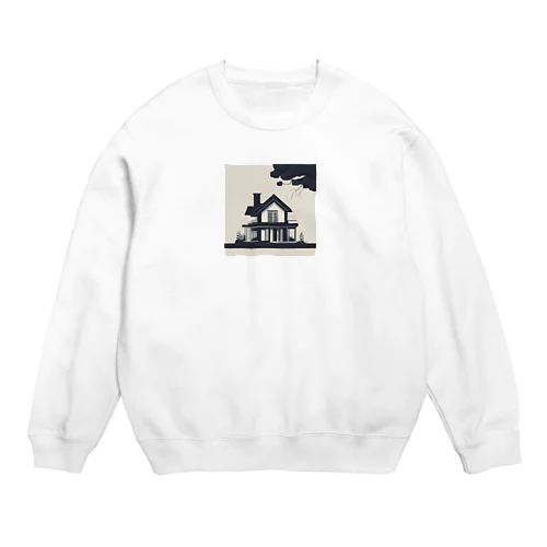 おしゃれな家のイラストグッズ Crew Neck Sweatshirt