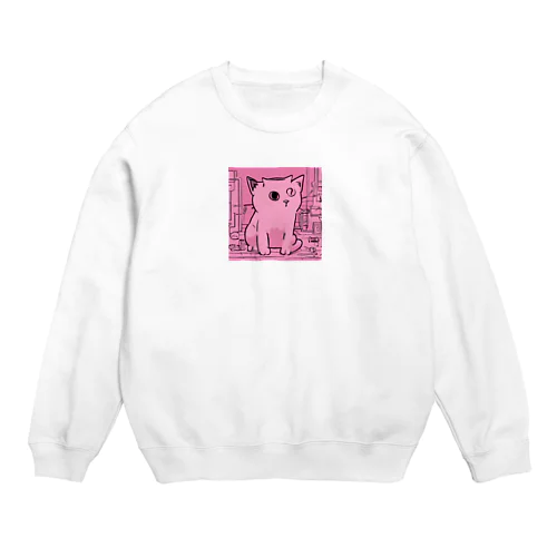 ピンクキャット Crew Neck Sweatshirt