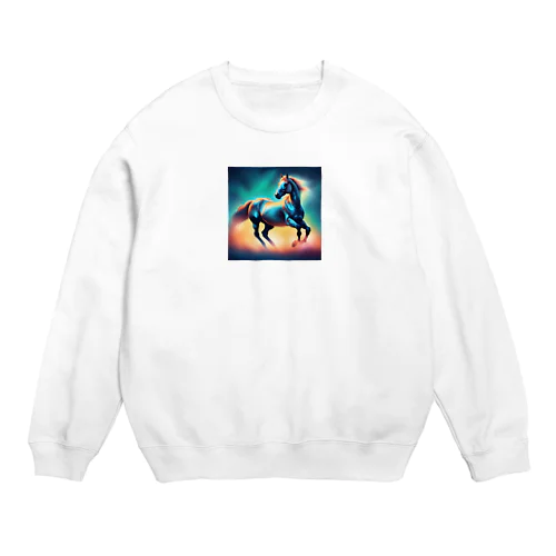 幻想的な馬 Crew Neck Sweatshirt