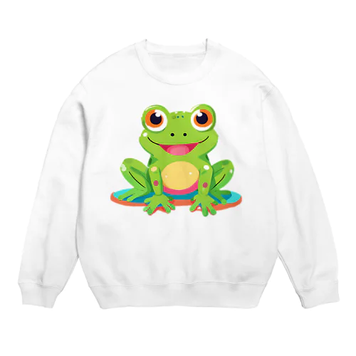 かわいいカエル Crew Neck Sweatshirt