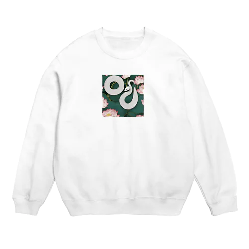 【金運上昇】幸運の白蛇 Crew Neck Sweatshirt