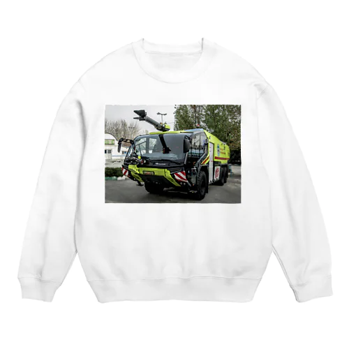 黄色い消防車 Crew Neck Sweatshirt