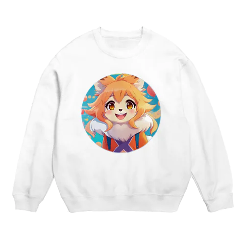 ほっこりキツネっこ Crew Neck Sweatshirt