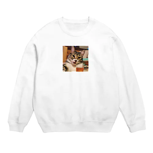 猫猫　泥酔 Crew Neck Sweatshirt