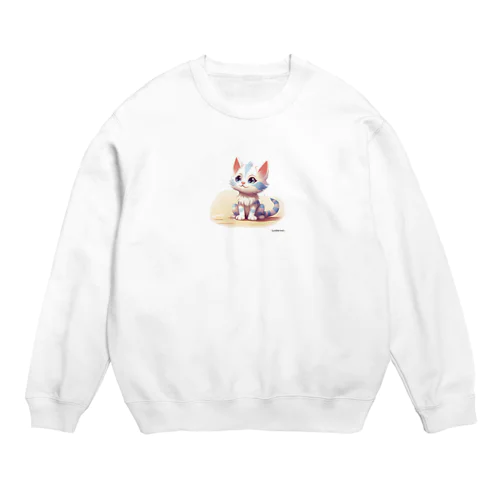 三つ子ネコのミント Crew Neck Sweatshirt