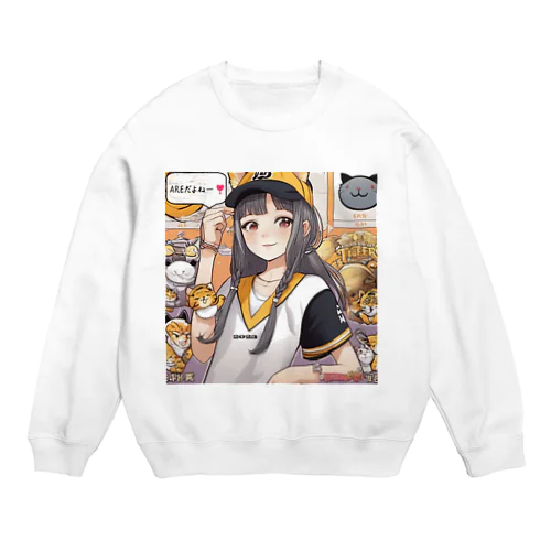 阪神タイガース　優勝　マスコット　トラ娘 Crew Neck Sweatshirt