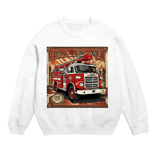 消防車　cool Crew Neck Sweatshirt