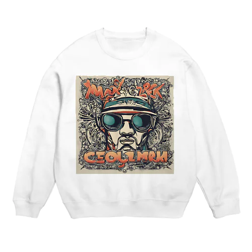 ファンクおじさんのイラストグッズ Crew Neck Sweatshirt