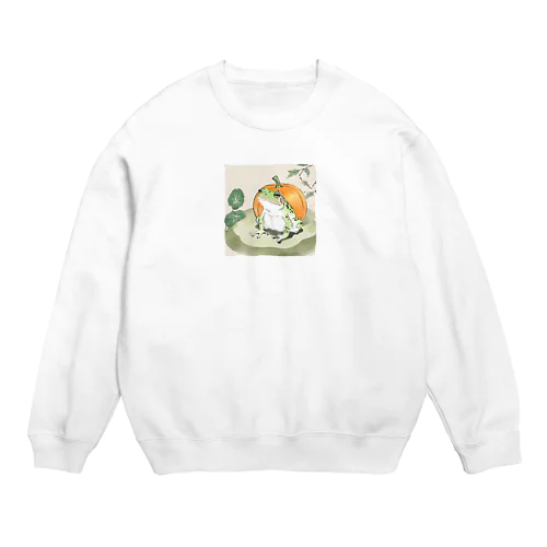 和カエルかぼちゃ2 Crew Neck Sweatshirt