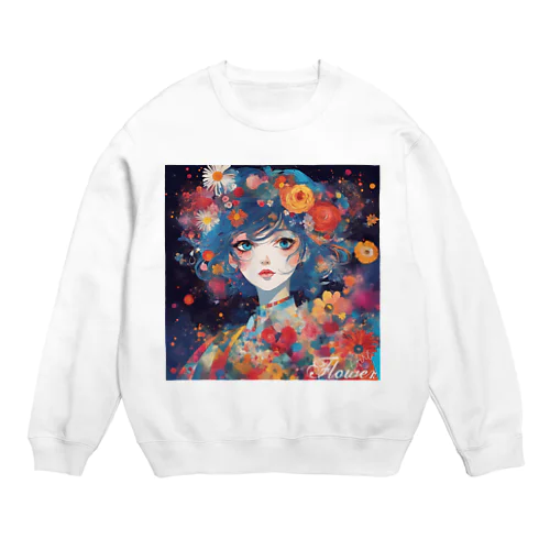 Flower Girl Crew Neck Sweatshirt