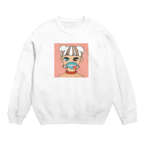 噛みつく犬 Crew Neck Sweatshirt