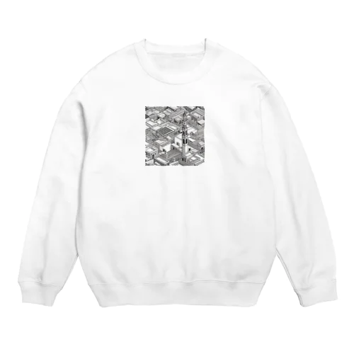 有名な観光スポットイメージ画像：モロッコのマラケシュ旧市街（モロッコ、マラケシュ） Crew Neck Sweatshirt