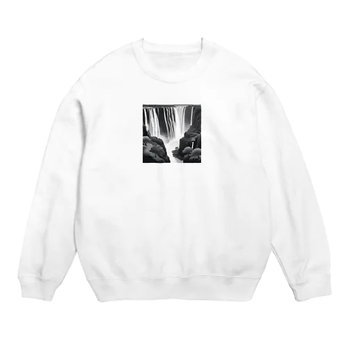 有名な観光スポットイメージ画像：ヴィクトリア滝（ザンビア、ジンバブエ） Crew Neck Sweatshirt