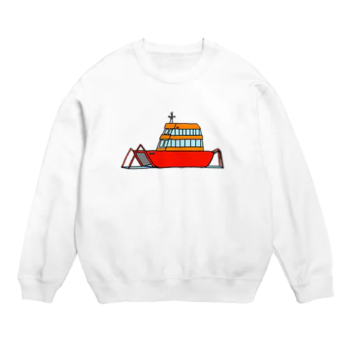 小さなフェリー Crew Neck Sweatshirt