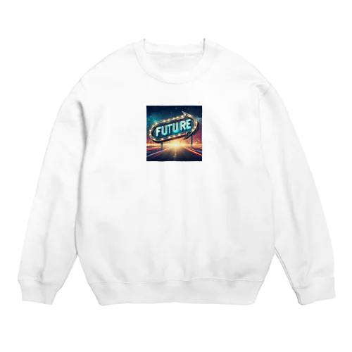 FUTURE　文字入り未来を感じさせるイラスト Crew Neck Sweatshirt