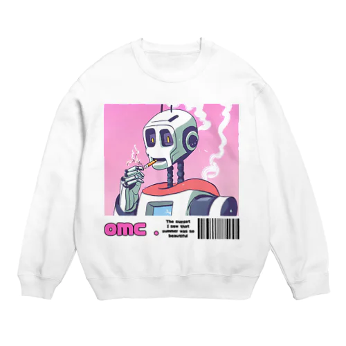 一服ロボットさん Crew Neck Sweatshirt