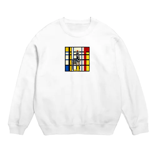 ゼブラ柄 Crew Neck Sweatshirt