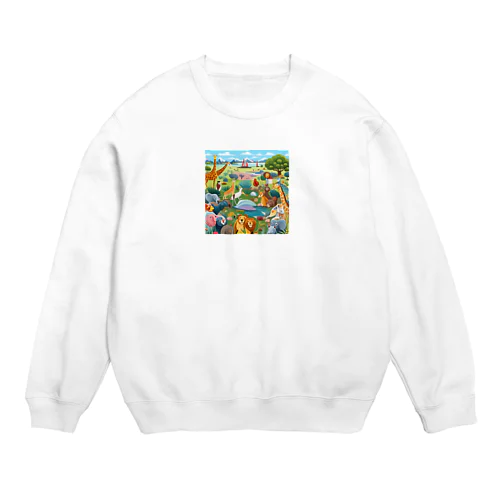 自然の動物園 Crew Neck Sweatshirt