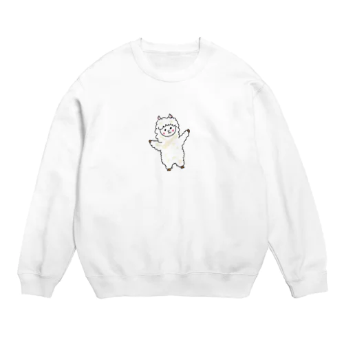 陽気なアルパカグッズ Crew Neck Sweatshirt