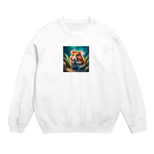 ハムスターのイラストグッズ Crew Neck Sweatshirt