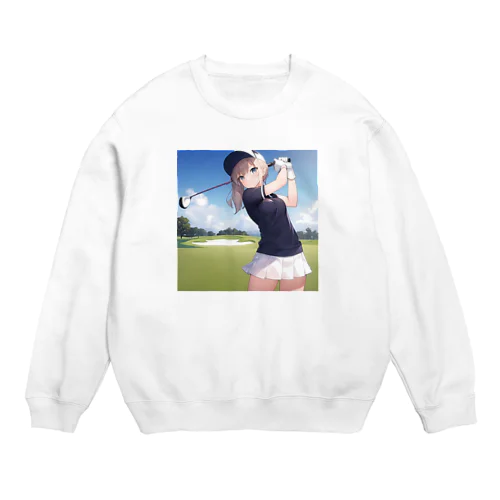 ゴルフ女子「えりりん」グッズ Crew Neck Sweatshirt