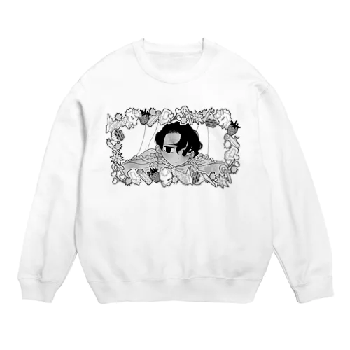 マッサージを受ける美少年(文字なし) Crew Neck Sweatshirt