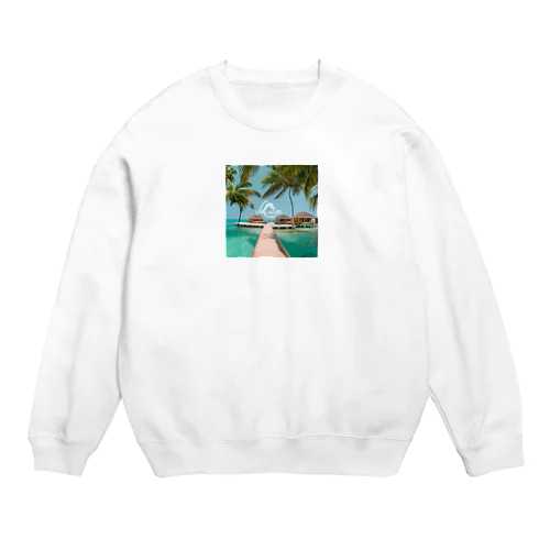 モルディブビーチバンガロー Crew Neck Sweatshirt